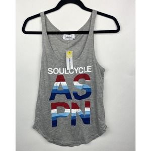 SoulCycle Muscle Tank Womens Small Aspen Studio Gray Cycling Active New $48
